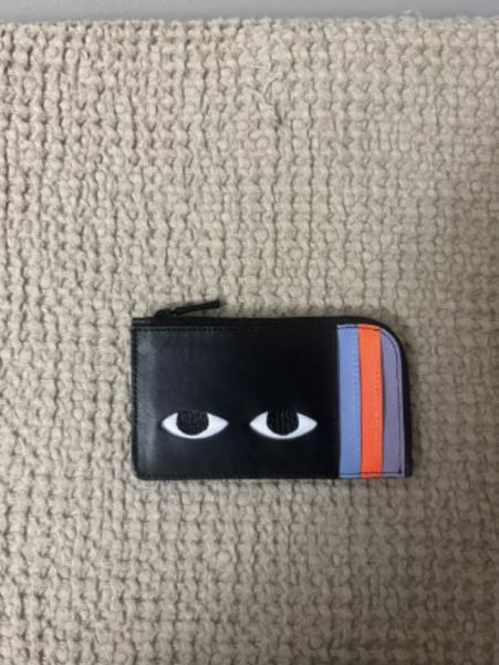 Fausto Wallet - Black Leather All Over Eyes Embroidery – Min & Mon