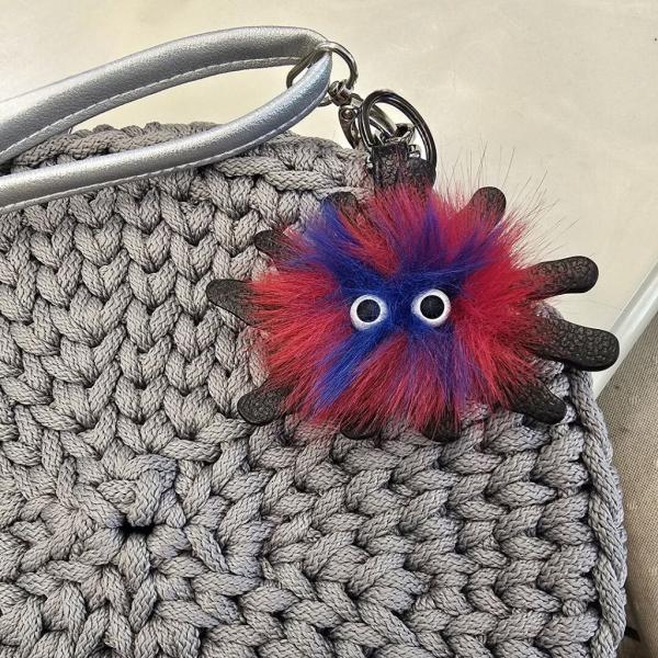 Velvoria Charm - Jester Red Leather Keychain – Min & Mon