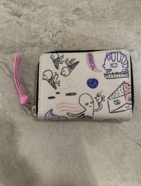 Frodo Black Leather Zip Around Wallet - Tiger and Snake Embroidery